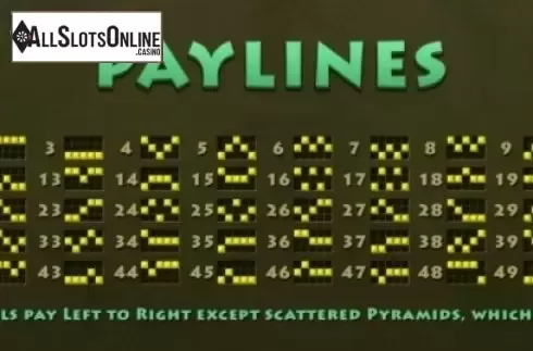 Paytable 6. Secret Jungle from RTG