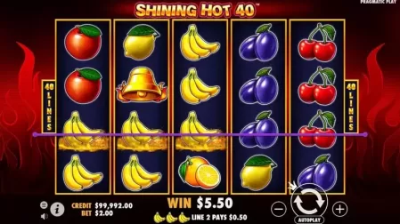 Shining Hot 40 slot screenshot 3