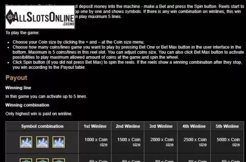 Paytable 1. Space Adventure (Tom Horn Gaming) from Tom Horn Gaming