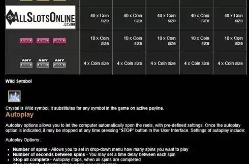 Paytable 2. Space Adventure (Tom Horn Gaming) from Tom Horn Gaming