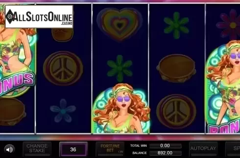 Bonus game win screen. Spinning 60s from Inspired Gaming