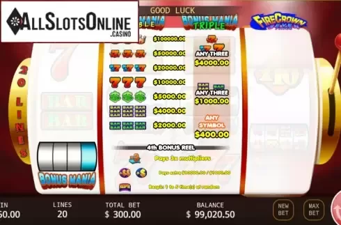 Bonus Reel. Super Bonus Mania from KA Gaming