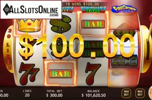Win Screen. Super Bonus Mania from KA Gaming