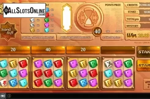 Win Screen. Tales of Sand Dice from GAMING1