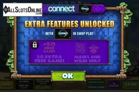 Intro screen. Tiki Paradise from Playtech