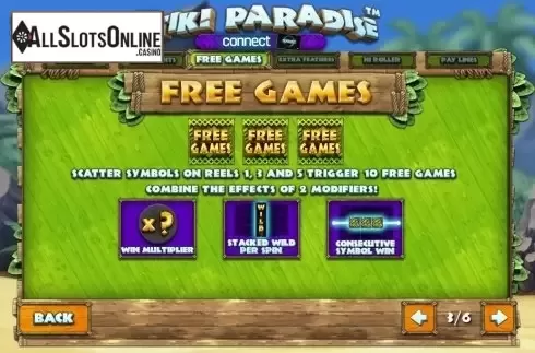 Paytable freespins. Tiki Paradise from Playtech