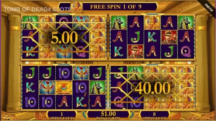 Tomb of Dead Power 4 Slots slot screenshot 5