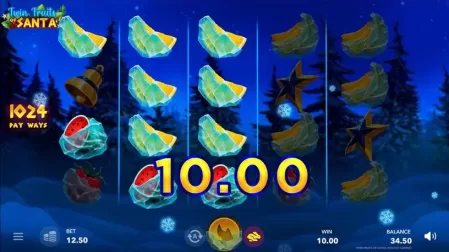Twin Fruits of Santa slot screenshot 4