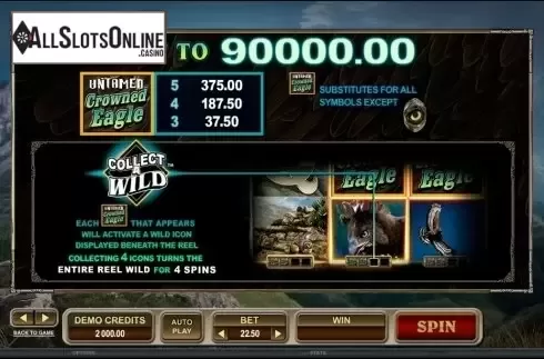 2. Untamed Crowned Eagle from Microgaming