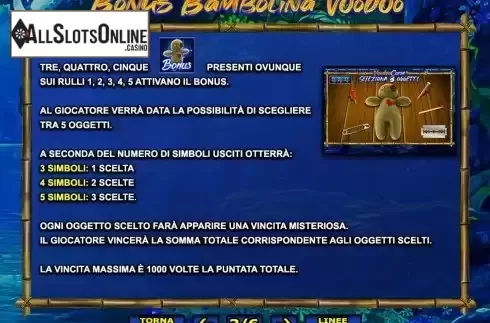 Game Features screen