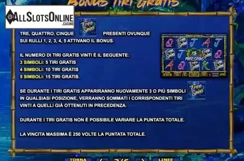 Game Features screen 2