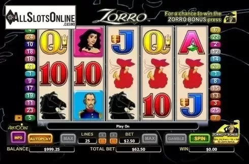 Screen3. Zorro from Aristocrat