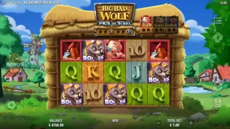 Big Bad Wolf: Pigs of Steel slot screenshot 2