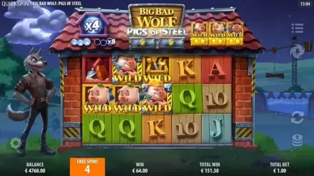 Big Bad Wolf: Pigs of Steel slot screenshot 5