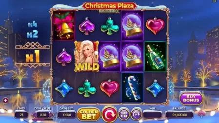 Christmas Plaza DoubleMax slot screenshot 1
