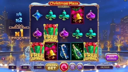 Christmas Plaza DoubleMax slot screenshot 4