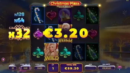 Christmas Plaza DoubleMax slot screenshot 7