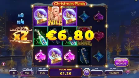 Christmas Plaza DoubleMax slot screenshot 2