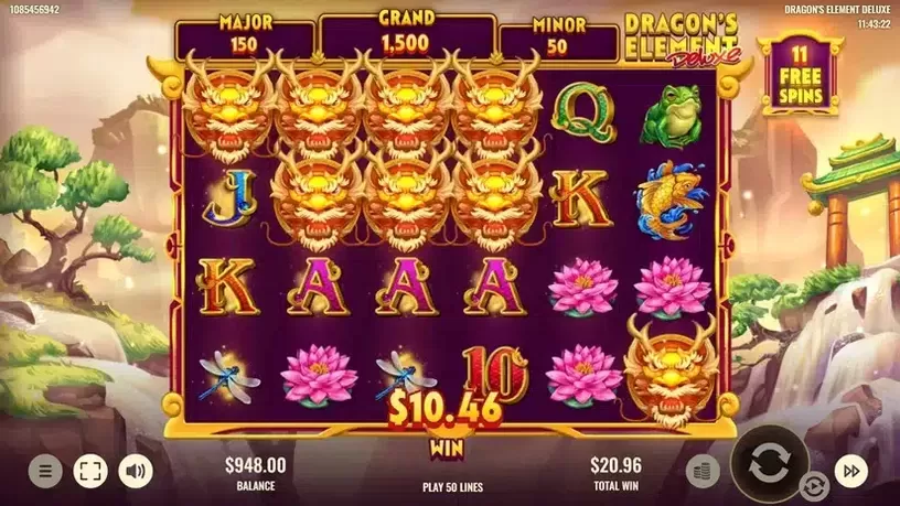 Dragon's Element Deluxe slot screenshot 6