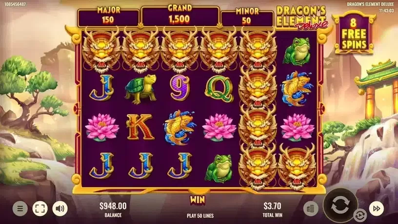 Dragon's Element Deluxe slot screenshot 5