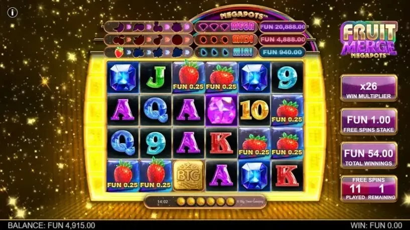 Fruit Merge Megapots slot screenshot 