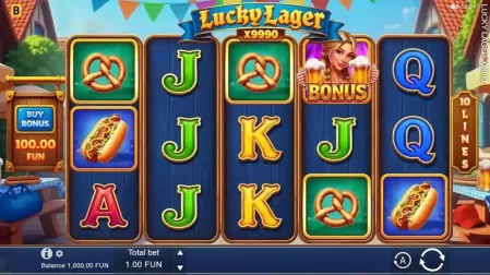 Lucky Lager x9990 slot screenshot 1