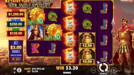 Mr Tain’s Fury: Wild Wild Gladiator slot screenshot 2