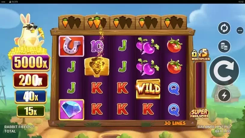 Rabbit Fields slot screenshot 3