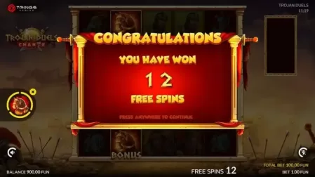Trojan Duels slot screenshot 2