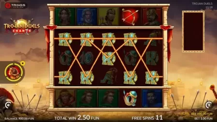 Trojan Duels slot screenshot 3