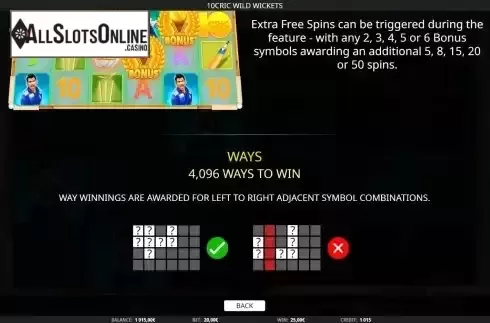 Ways to win screen