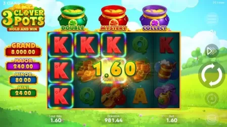 3 Clover Pots slot screenshot 2