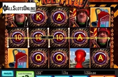Win screen. 5-Reel Fire from MultiSlot