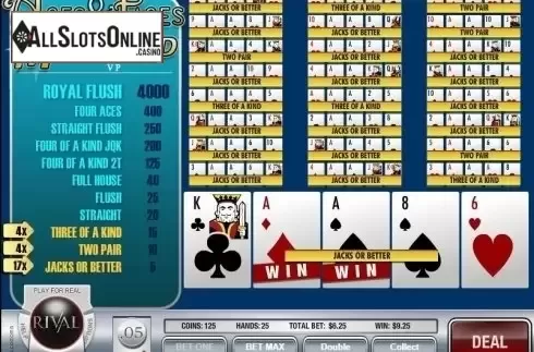 Game Screen 7. Aces and Faces (Rival) from Rival Gaming