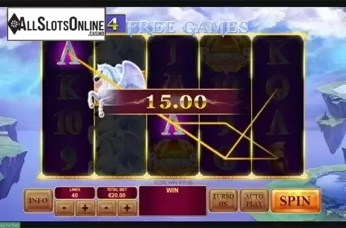 Free spins screen. Age of the Gods: Ruler of the Sky from Playtech Origins