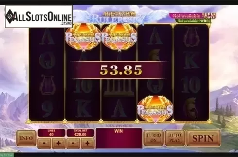 Scatter win screen. Age of the Gods: Ruler of the Sky from Playtech Origins