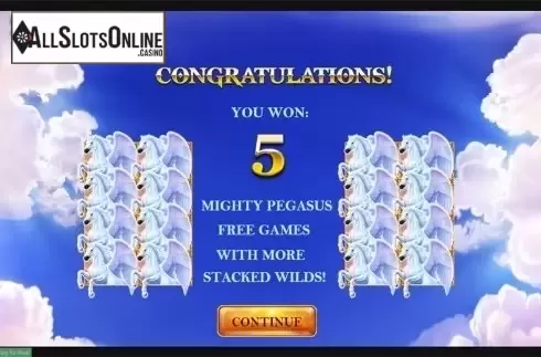 Free spins intro screen. Age of the Gods: Ruler of the Sky from Playtech Origins