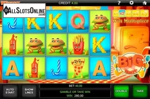 Win screen. Big Tasty from iGaming2go