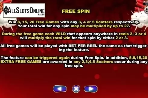 Paytable 3. Cai Shen 888 from Spadegaming