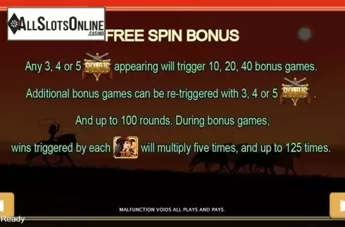 Paytable 2. Cow Girl from PlayStar