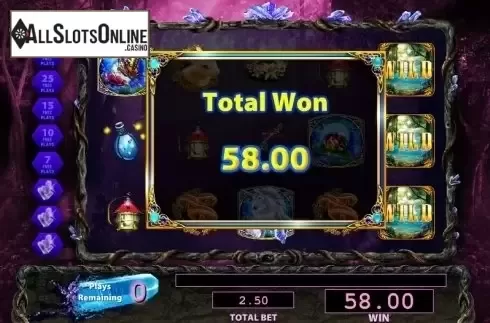 Win Presentation screen. Crystal Forest HD from WMS