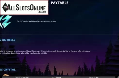Feature screen 2. Crystal Sky from Capecod Gaming