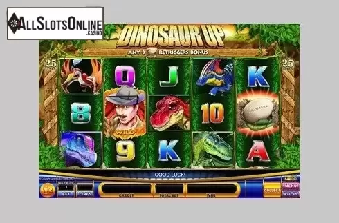 Reel Screen. Dinosaur Up from Lightning Box
