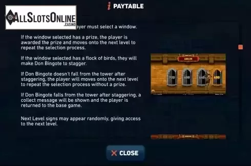 Bonus game screen 2