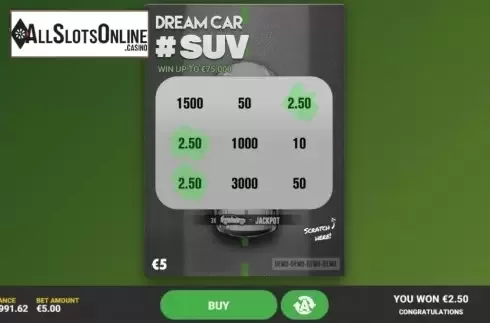 Game Screen 3. Dream Car Suv from Hacksaw Gaming