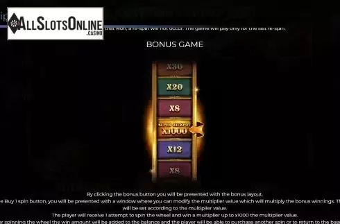 Bonus game screen