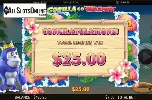 Respins Win. Gorilla go Wilder from NextGen