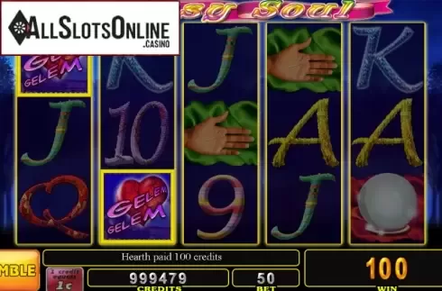 Win Screen. Gypsy Soul from Noble Gaming