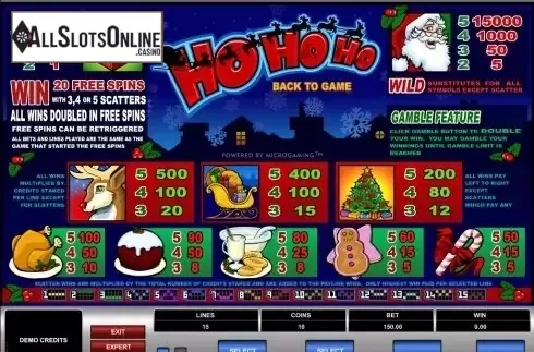 Screen2. Ho Ho Ho (Microgaming) from Microgaming