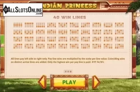 Screen3. Indian Princess from Cayetano Gaming